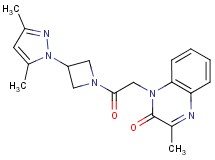 1-{2-[3-(3,5-dimethyl-1H-pyrazol-1-yl)azetidin-1-yl]-2-oxoethyl}-3-methylquinoxalin-2(1H)-one