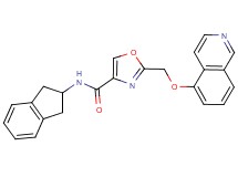 N-(2,3-dihydro-1H-inden-2-yl)-2-[(5-isoquinolinyloxy)methyl]-1,3-oxazole-4-carboxamide