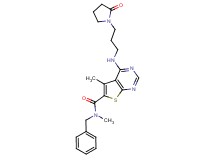 N-benzyl-N,5-dimethyl-4-{[3-(2-oxo-1-pyrrolidinyl)propyl]amino}thieno[2,3-d]pyrimidine-6-carboxamide