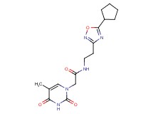 N-[2-(5-cyclopentyl-1,2,4-oxadiazol-3-yl)ethyl]-2-(5-methyl-2,4-dioxo-3,4-dihydropyrimidin-1(2H)-yl)acetamide