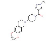 6,7-dimethoxy-2-{1-[(1-methyl-1H-pyrazol-4-yl)carbonyl]piperidin-4-yl}-1,2,3,4-tetrahydroisoquinoline