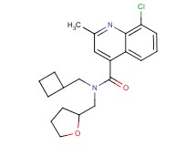 8-chloro-N-(cyclobutylmethyl)-2-methyl-N-(tetrahydrofuran-2-ylmethyl)quinoline-4-carboxamide
