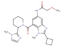 N-(2-cyclobutyl-1-methyl-7-{[2-(1-methyl-1H-imidazol-2-yl)-1-piperidinyl]carbonyl}-1H-benzimidazol-5-yl)-2-methoxyacetamide