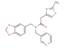 N-(1,3-benzodioxol-5-ylmethyl)-2-(2-methyl-1,3-thiazol-4-yl)-N-(3-pyridinylmethyl)acetamide