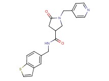 N-(1-benzothien-5-ylmethyl)-5-oxo-1-(4-pyridinylmethyl)-3-pyrrolidinecarboxamide