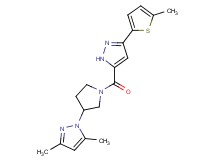 3,5-dimethyl-1-(1-{[3-(5-methyl-2-thienyl)-1H-pyrazol-5-yl]carbonyl}-3-pyrrolidinyl)-1H-pyrazole