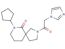 7-cyclopentyl-2-(1H-imidazol-1-ylacetyl)-2,7-diazaspiro[4.5]decan-6-one