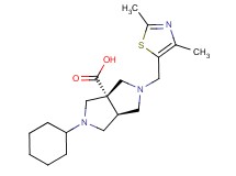 (3aS*,6aS*)-2-cyclohexyl-5-[(2,4-dimethyl-1,3-thiazol-5-yl)methyl]hexahydropyrrolo[3,4-c]pyrrole-3a(1H)-carboxylic acid