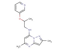 2,5-dimethyl-N-[2-(3-pyridinyloxy)propyl]pyrazolo[1,5-a]pyrimidin-7-amine