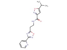 5-isopropyl-N-{2-[3-(2-pyridinyl)-1,2,4-oxadiazol-5-yl]ethyl}-3-isoxazolecarboxamide
