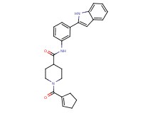1-(1-cyclopenten-1-ylcarbonyl)-N-[3-(1H-indol-2-yl)phenyl]-4-piperidinecarboxamide