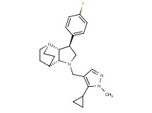 (2R*,3S*,6R*)-5-[(5-cyclopropyl-1-methyl-1H-pyrazol-4-yl)methyl]-3-(4-fluorophenyl)-1,5-diazatricyclo[5.2.2.0~2,6~]undecane