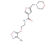N-{2-[(4-methyl-1,2,5-oxadiazol-3-yl)oxy]ethyl}-5-(4-morpholinylmethyl)-3-furamide