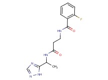 2-fluoro-N-(3-oxo-3-{[1-(1H-1,2,4-triazol-5-yl)ethyl]amino}propyl)benzamide