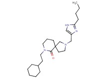 2-[(2-butyl-1H-imidazol-4-yl)methyl]-7-(2-cyclohexylethyl)-2,7-diazaspiro[4.5]decan-6-one