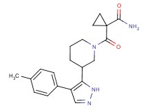 1-({3-[4-(4-methylphenyl)-1H-pyrazol-5-yl]piperidin-1-yl}carbonyl)cyclopropanecarboxamide