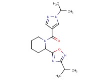 2-(3-isopropyl-1,2,4-oxadiazol-5-yl)-1-[(1-isopropyl-1H-pyrazol-4-yl)carbonyl]piperidine