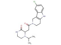 3-[2-(8-chloro-1,3,4,5-tetrahydro-2H-pyrido[4,3-b]indol-2-yl)-2-oxoethyl]-4-isopropyl-2-piperazinone