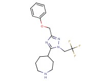 4-[3-(phenoxymethyl)-1-(2,2,2-trifluoroethyl)-1H-1,2,4-triazol-5-yl]azepane