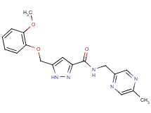 5-[(2-methoxyphenoxy)methyl]-N-[(5-methyl-2-pyrazinyl)methyl]-1H-pyrazole-3-carboxamide
