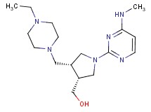 {(3R*,4R*)-4-[(4-ethylpiperazin-1-yl)methyl]-1-[4-(methylamino)pyrimidin-2-yl]pyrrolidin-3-yl}methanol