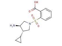 2-{[(3R*,4S*)-3-amino-4-cyclopropylpyrrolidin-1-yl]sulfonyl}benzoic acid