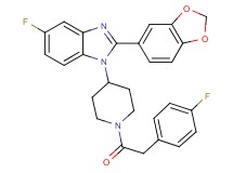 2-(1,3-benzodioxol-5-yl)-5-fluoro-1-{1-[(4-fluorophenyl)acetyl]-4-piperidinyl}-1H-benzimidazole