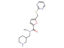 N-methyl-N-(piperidin-3-ylmethyl)-5-[(pyrimidin-2-ylthio)methyl]-2-furamide