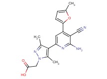 {4-[6-amino-5-cyano-4-(5-methyl-2-furyl)pyridin-2-yl]-3,5-dimethyl-1H-pyrazol-1-yl}acetic acid