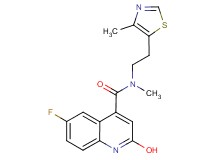 6-fluoro-2-hydroxy-N-methyl-N-[2-(4-methyl-1,3-thiazol-5-yl)ethyl]-4-quinolinecarboxamide