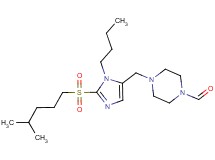 4-({1-butyl-2-[(4-methylpentyl)sulfonyl]-1H-imidazol-5-yl}methyl)-1-piperazinecarbaldehyde