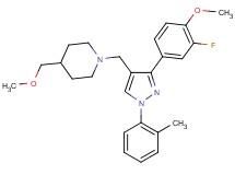 1-{[3-(3-fluoro-4-methoxyphenyl)-1-(2-methylphenyl)-1H-pyrazol-4-yl]methyl}-4-(methoxymethyl)piperidine