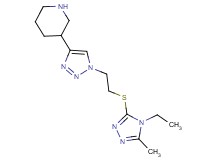 3-(1-{2-[(4-ethyl-5-methyl-4H-1,2,4-triazol-3-yl)thio]ethyl}-1H-1,2,3-triazol-4-yl)piperidine hydrochloride
