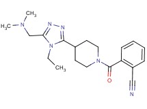 2-[(4-{5-[(dimethylamino)methyl]-4-ethyl-4H-1,2,4-triazol-3-yl}piperidin-1-yl)carbonyl]benzonitrile