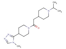 1-isopropyl-4-{2-[4-(4-methyl-4H-1,2,4-triazol-3-yl)-1-piperidinyl]-2-oxoethyl}piperidine