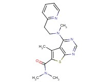N,N,5-trimethyl-4-{methyl[2-(2-pyridinyl)ethyl]amino}thieno[2,3-d]pyrimidine-6-carboxamide
