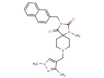 8-[(1,3-dimethyl-1H-pyrazol-4-yl)methyl]-1-methyl-3-(2-naphthylmethyl)-1,3,8-triazaspiro[4.5]decane-2,4-dione