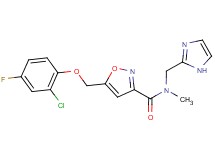 5-[(2-chloro-4-fluorophenoxy)methyl]-N-(1H-imidazol-2-ylmethyl)-N-methylisoxazole-3-carboxamide