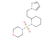 4-({2-[2-(1H-pyrazol-1-yl)ethyl]-1-piperidinyl}sulfonyl)morpholine