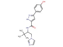 3-(4-hydroxyphenyl)-N-[1-(1H-imidazol-1-ylmethyl)-2,2-dimethylpropyl]-1H-pyrazole-5-carboxamide
