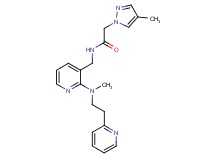 2-(4-methyl-1H-pyrazol-1-yl)-N-({2-[methyl(2-pyridin-2-ylethyl)amino]pyridin-3-yl}methyl)acetamide