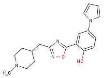 2-{3-[(1-methylpiperidin-4-yl)methyl]-1,2,4-oxadiazol-5-yl}-4-(1H-pyrrol-1-yl)phenol