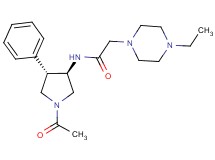 N-[(3R*,4S*)-1-acetyl-4-phenyl-3-pyrrolidinyl]-2-(4-ethyl-1-piperazinyl)acetamide