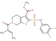 methyl 2-{[(3,4-difluorophenyl)amino]sulfonyl}-6-[(2E)-2-methyl-2-butenoyl]-4,5,6,7-tetrahydrothieno[2,3-c]pyridine-3-carboxylate
