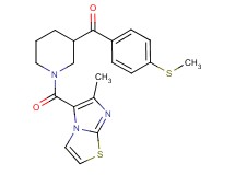 {1-[(6-methylimidazo[2,1-b][1,3]thiazol-5-yl)carbonyl]-3-piperidinyl}[4-(methylthio)phenyl]methanone