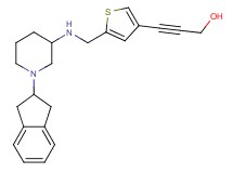 3-[5-({[1-(2,3-dihydro-1H-inden-2-yl)-3-piperidinyl]amino}methyl)-3-thienyl]-2-propyn-1-ol