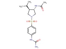 N-[(3S*,4R*)-1-({4-[(aminocarbonyl)amino]phenyl}sulfonyl)-4-isopropyl-3-pyrrolidinyl]acetamide