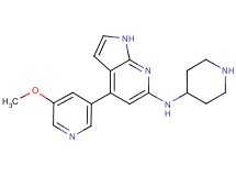 4-(5-methoxy-3-pyridinyl)-N-4-piperidinyl-1H-pyrrolo[2,3-b]pyridin-6-amine dihydrochloride