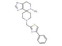 5-methyl-1'-[(4-phenyl-1,3-thiazol-2-yl)methyl]-1,5,6,7-tetrahydrospiro[imidazo[4,5-c]pyridine-4,4'-piperidine]