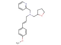 (2E)-3-(4-methoxyphenyl)-N-(pyridin-2-ylmethyl)-N-(tetrahydrofuran-2-ylmethyl)prop-2-en-1-amine
